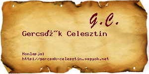 Gercsák Celesztin névjegykártya